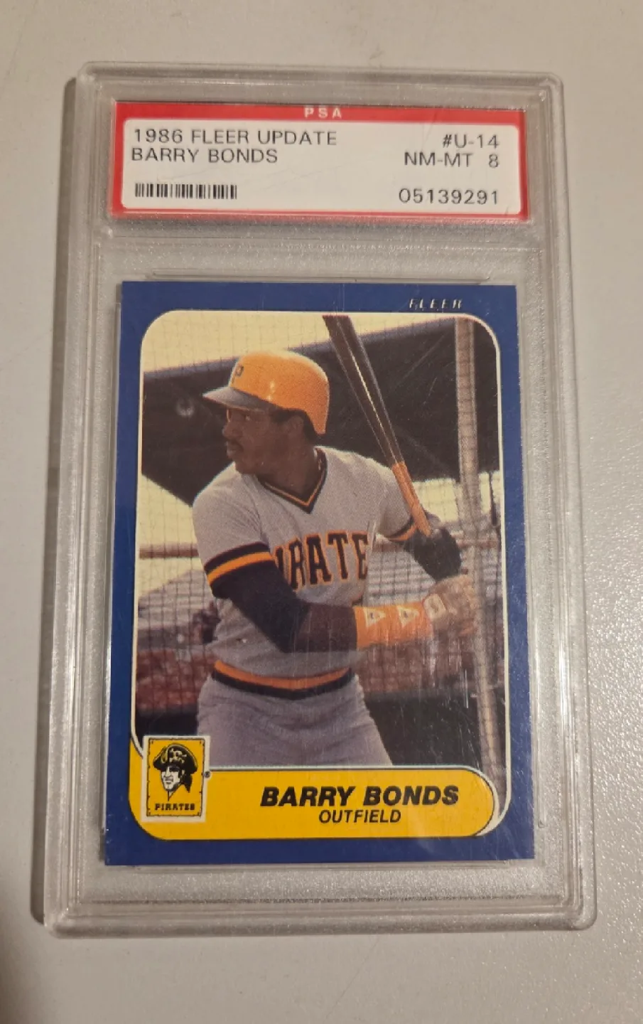 1986 Fleer Update Barry Bonds PSA 8 thumbnail
