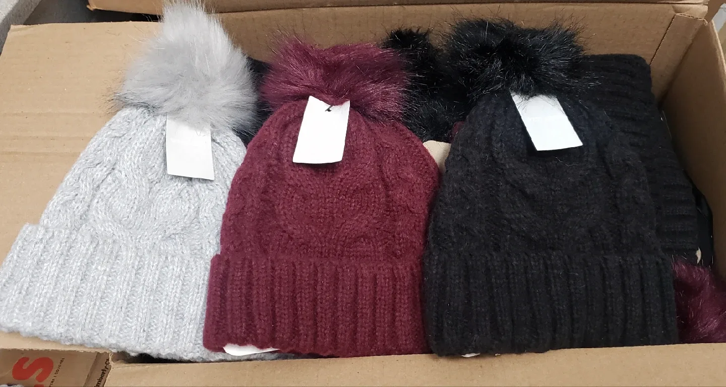 🥕 West End Cable Knit Pom Beanies, 3 Hats NWT 🥕 thumbnail