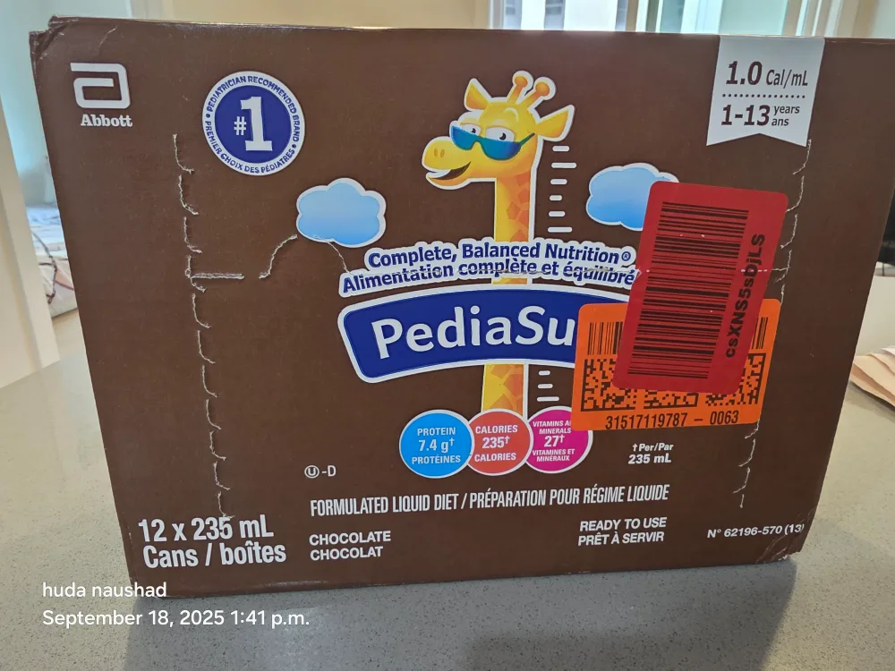 Pediasure Chocolate 12x235mL Exp 2026 thumbnail