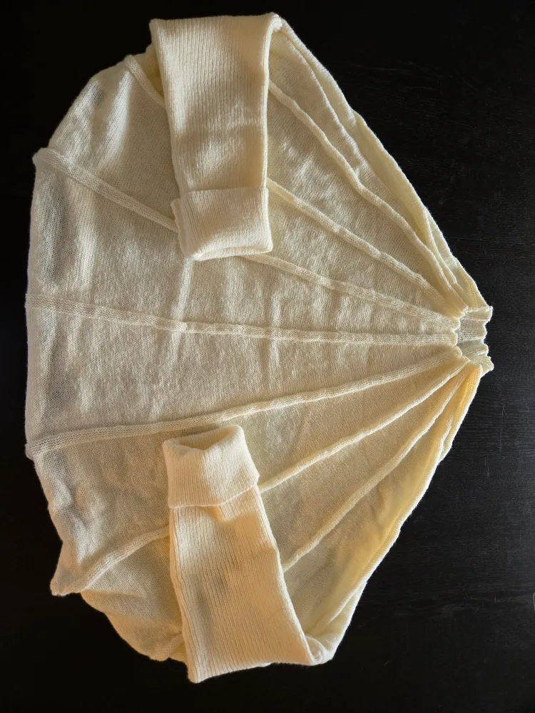 White Dolman Sleeve Knit Sweater image indicator(2)