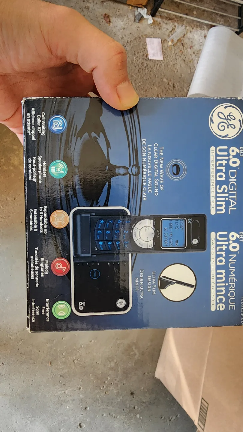 GE DECT 6.0 Digital Ultra Slim Cordless Phone image indicator(2)