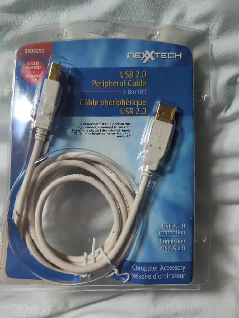 Nexxtech USB 2.0 Peripheral Cable - 1.8m (6')