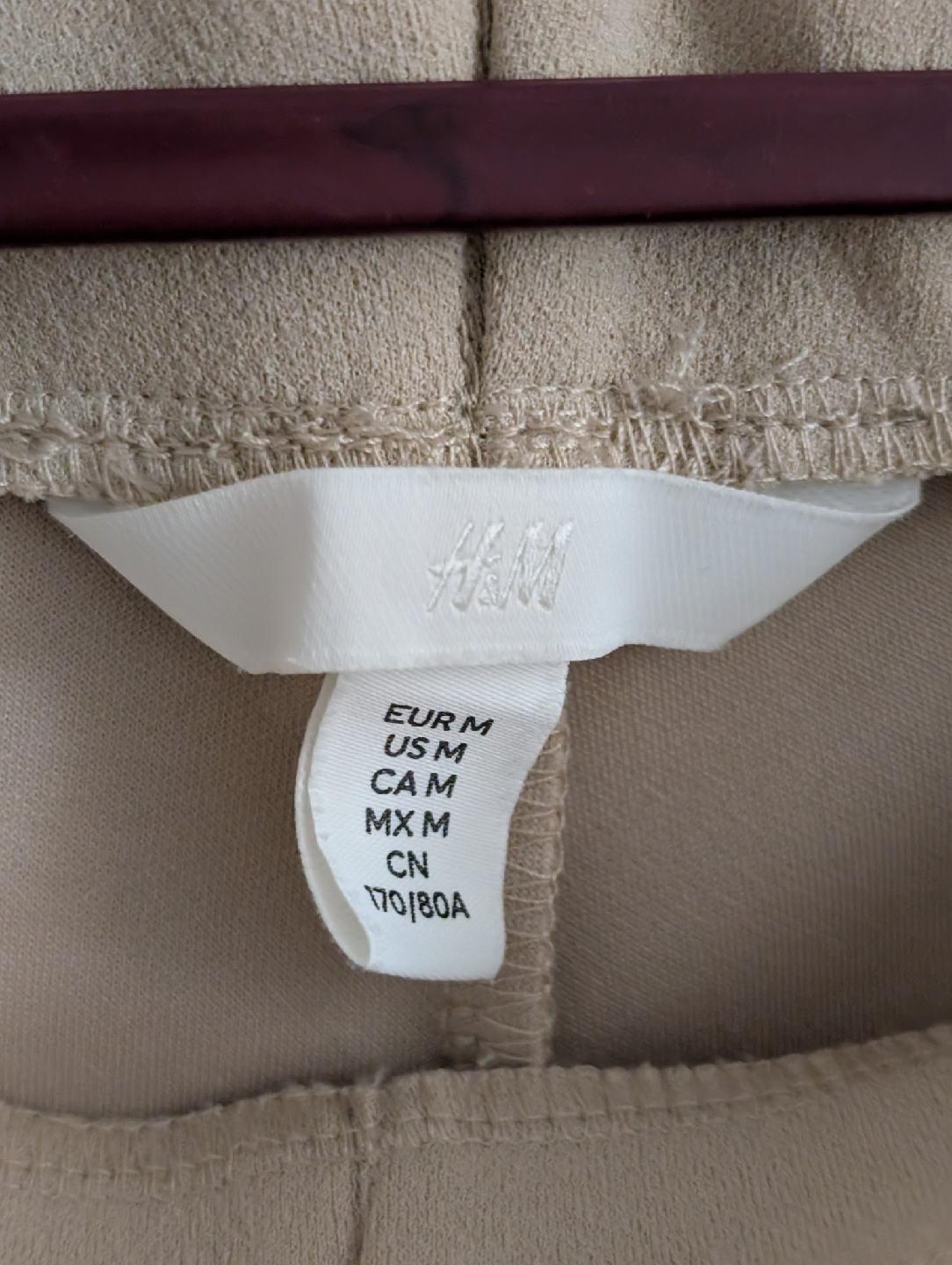 H&M Womens Nude High Waisted Beige Pants Office Pants - photo 2