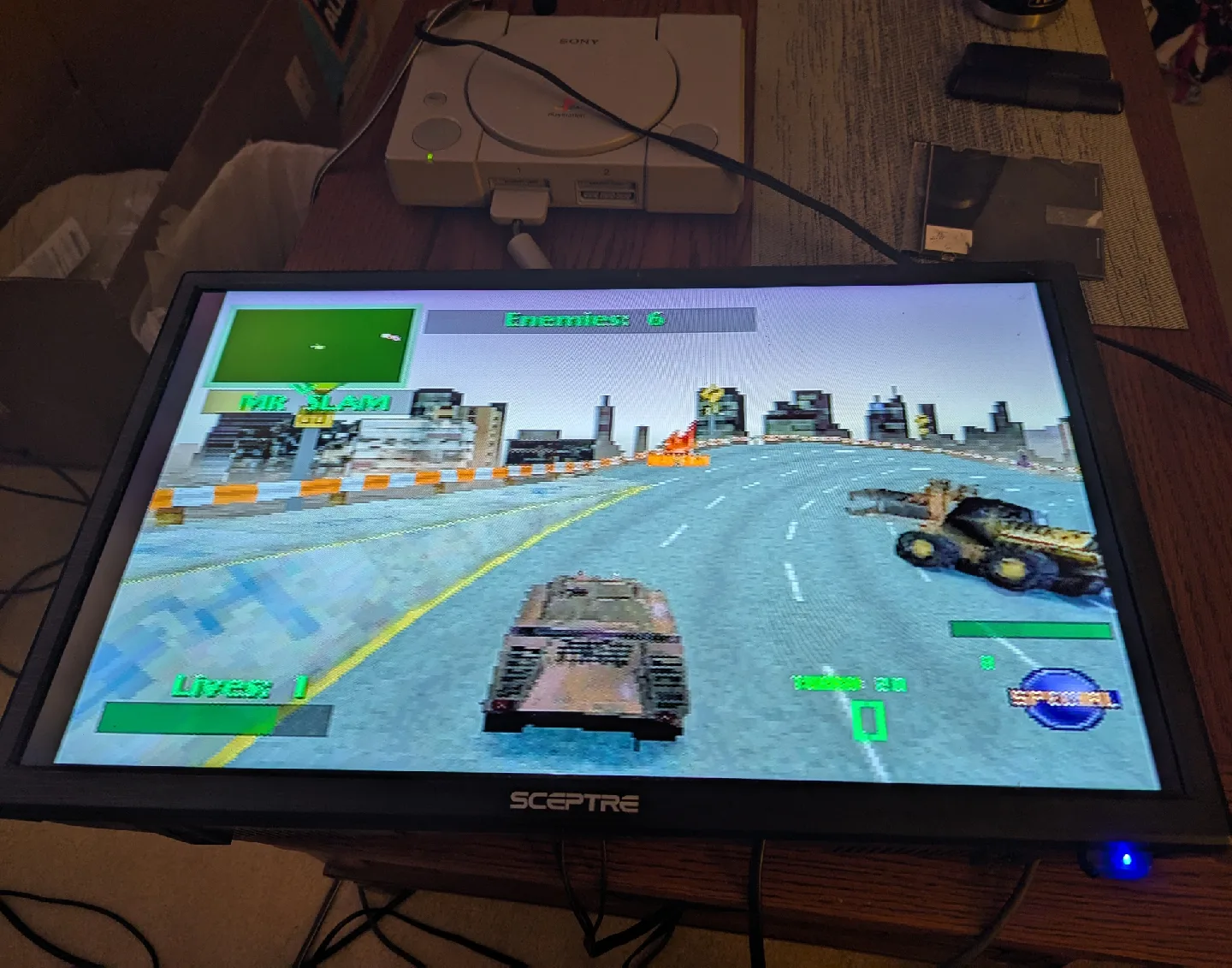 Working PlayStation 1 with 1 dualshock controller and 3 games image indicator(6)