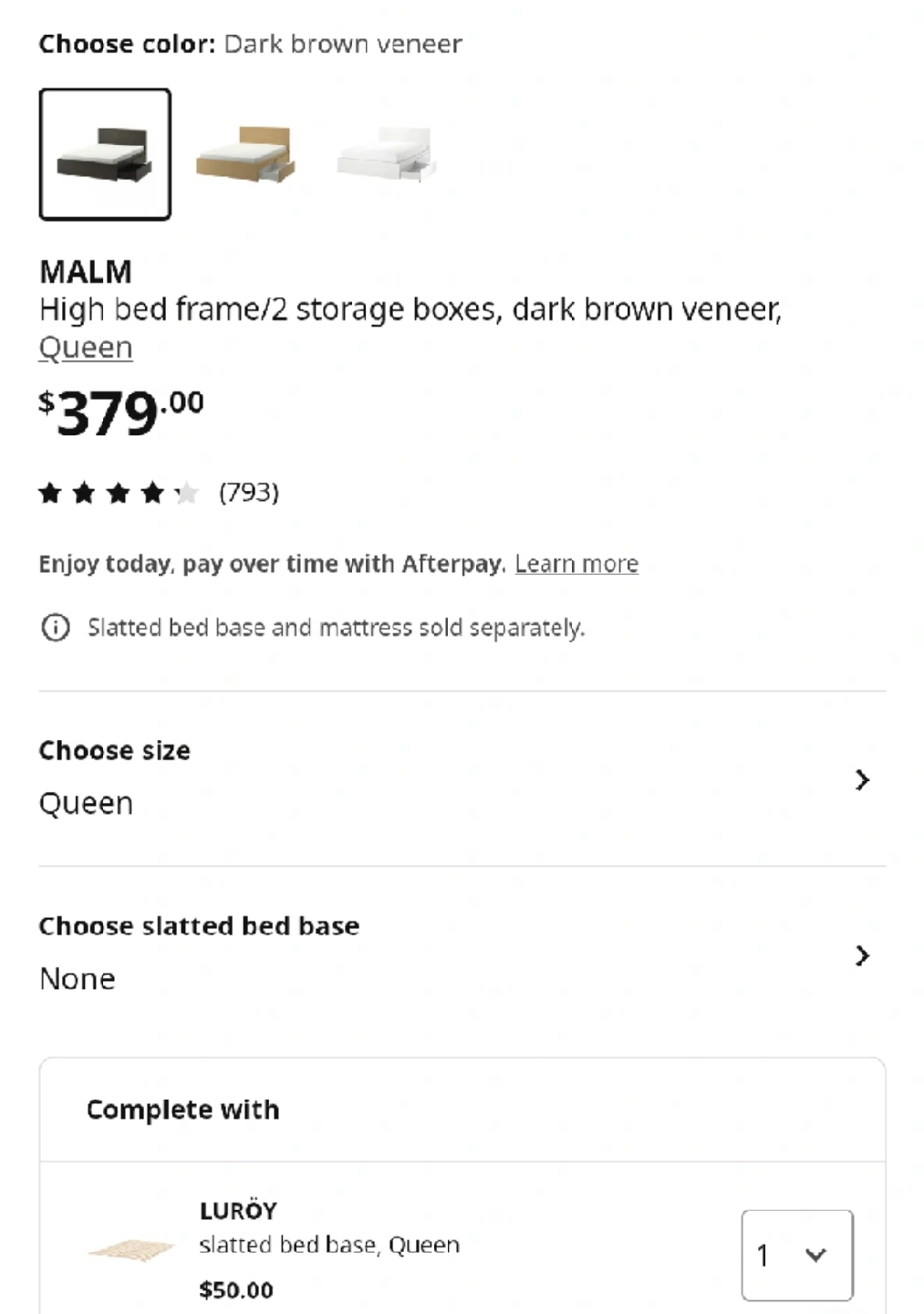 IKEA Malm Queen Bedframe w/ 4drawers + 8in mattress - photo 3