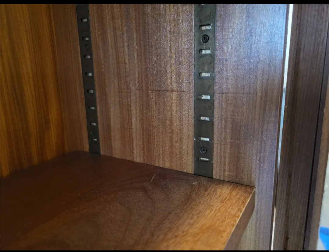 MCM Teak Small Display Cabinet with Glass Doors image indicator(9)