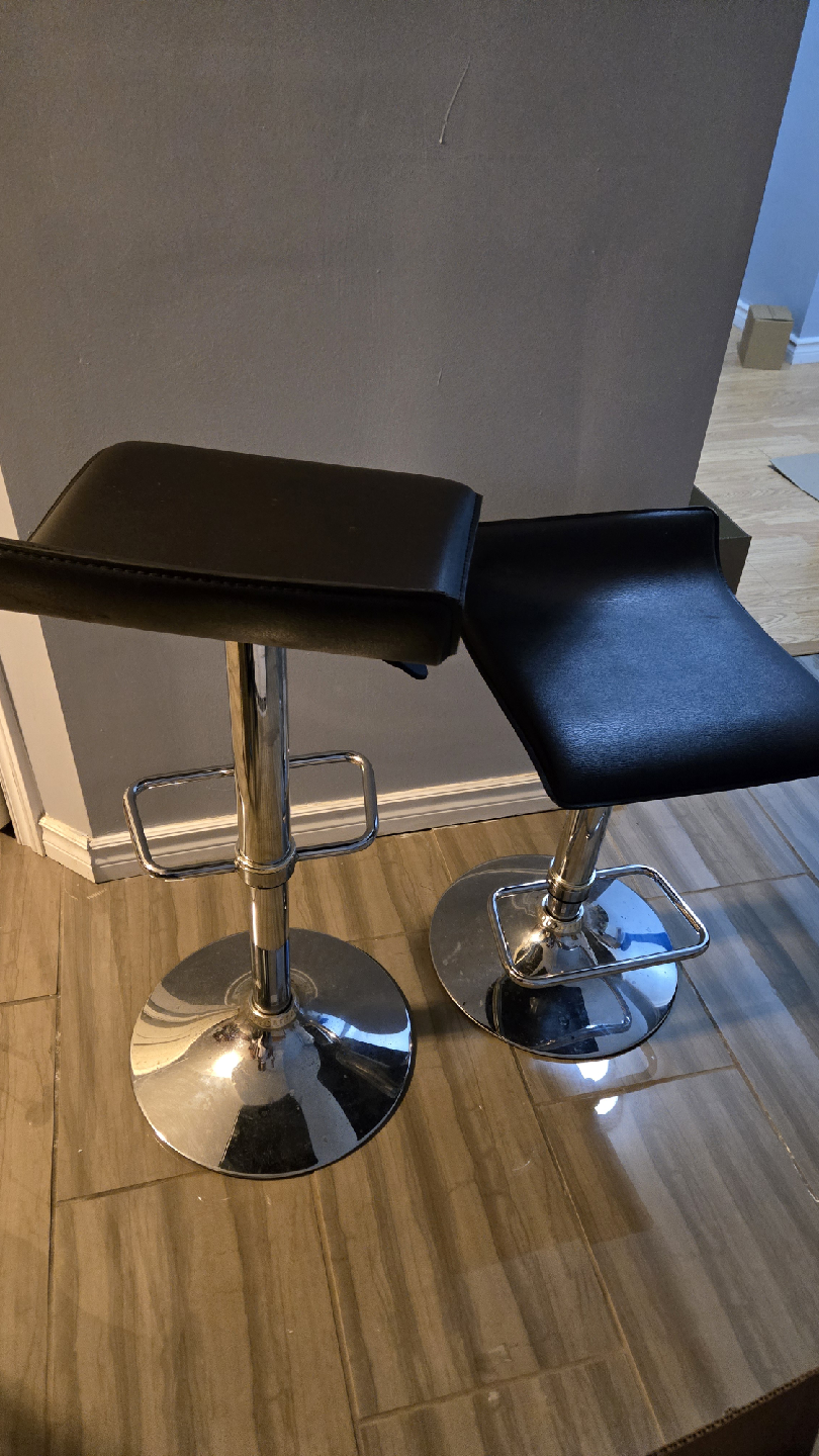 Set of 2 Adjustable dark brown Bar Stools - photo 5