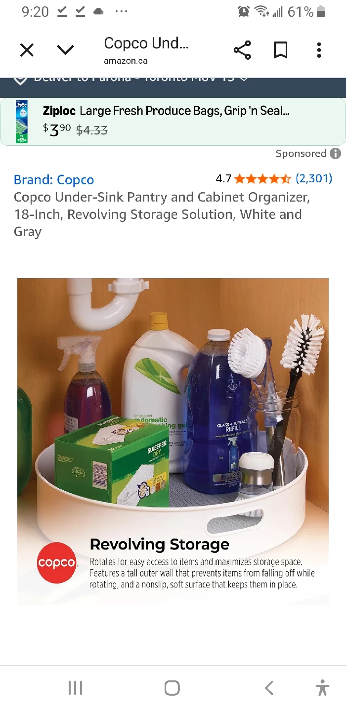 Copco Under-Sink Pantry Organizer, 18-Inch - photo 2
