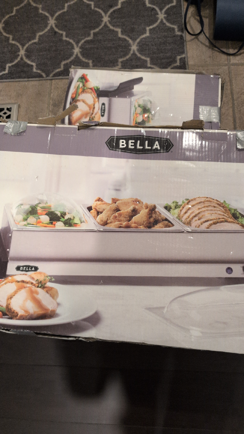 Bella Triple Buffet Server & Warming Tray - New in Box! - photo 2