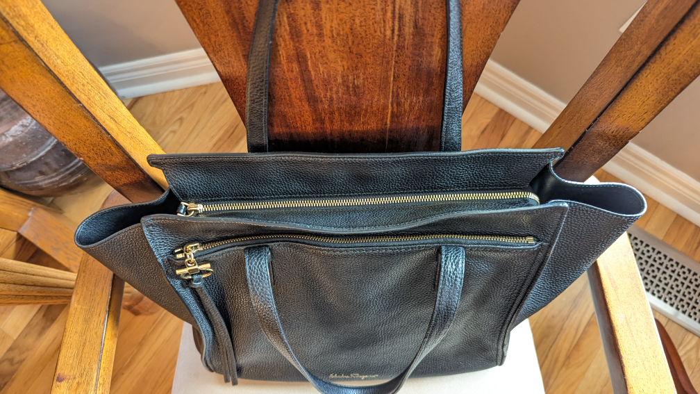 Salvatore Ferragamo Black Leather Tote Bag - photo 4