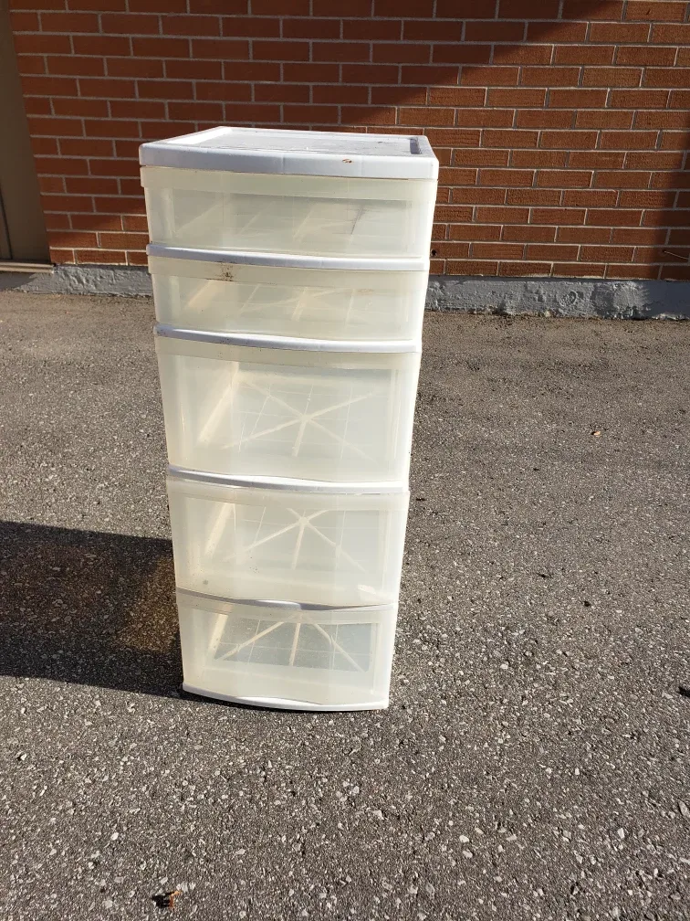 5-Drawer Plastic Storage Tower image indicator(4)