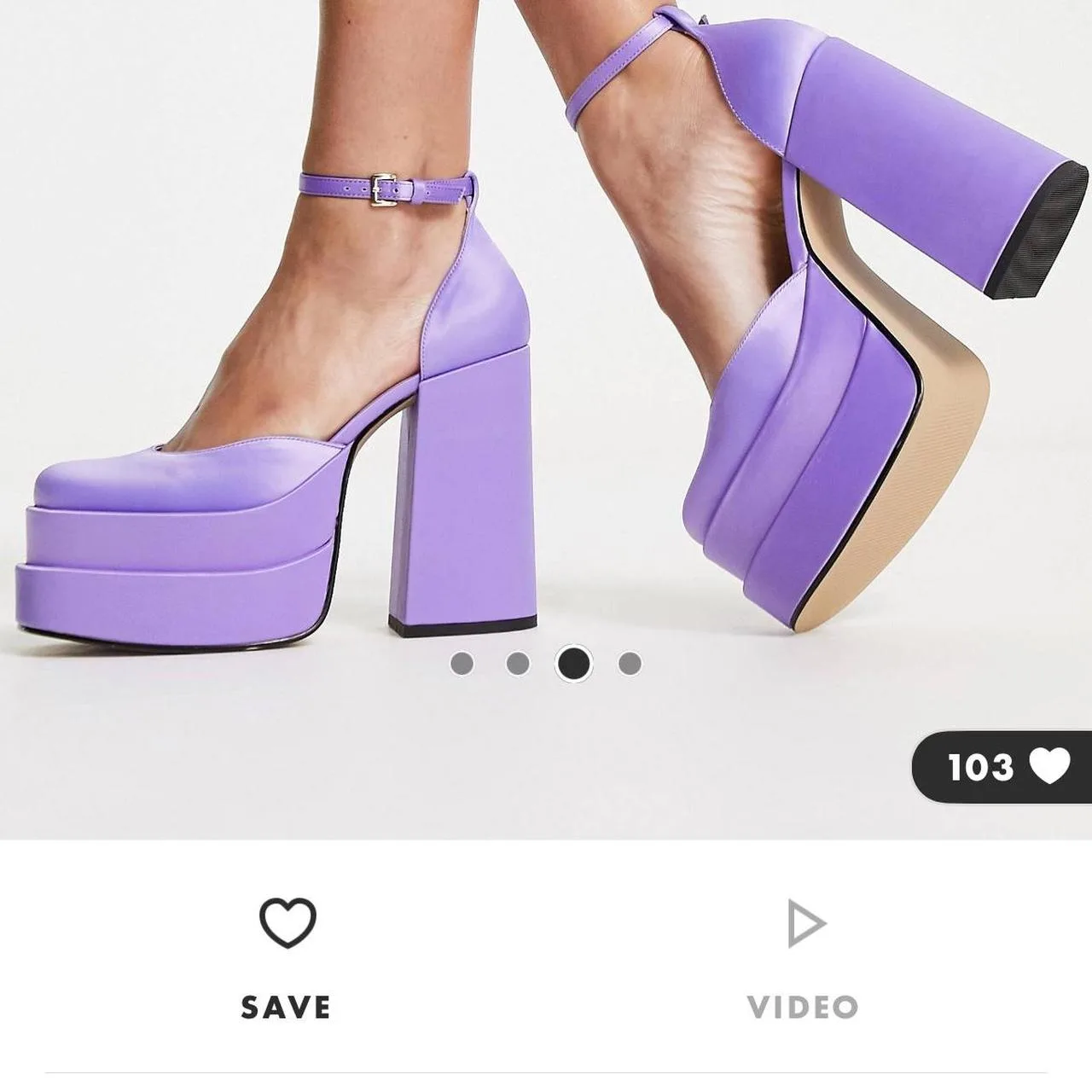 steve madden charlize stacked platform - lilac satin (SIZE 8) image indicator(2)