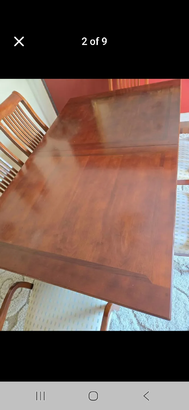 Wood Dining Table with 6 Chairs image indicator(2)