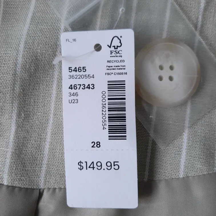 New Penn. Penningtons Striped Blazer - Size 28 image indicator(4)