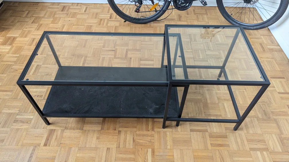 Coffee Table - Black/Glass image indicator(2)