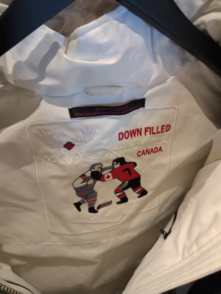 Moose Knuckles Down Filled White Jacket (L) image indicator(4)