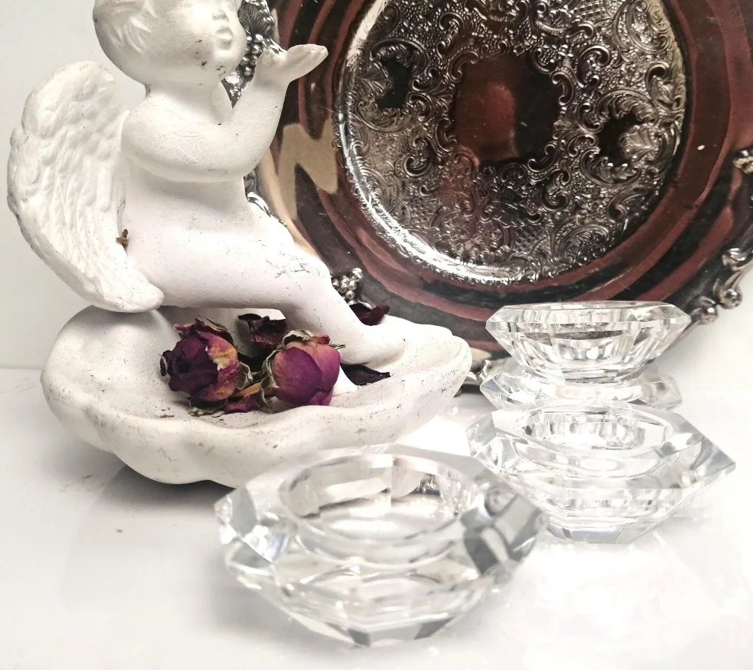 Cut Crystal Candlestick Holders ~ Set of Four image indicator(4)