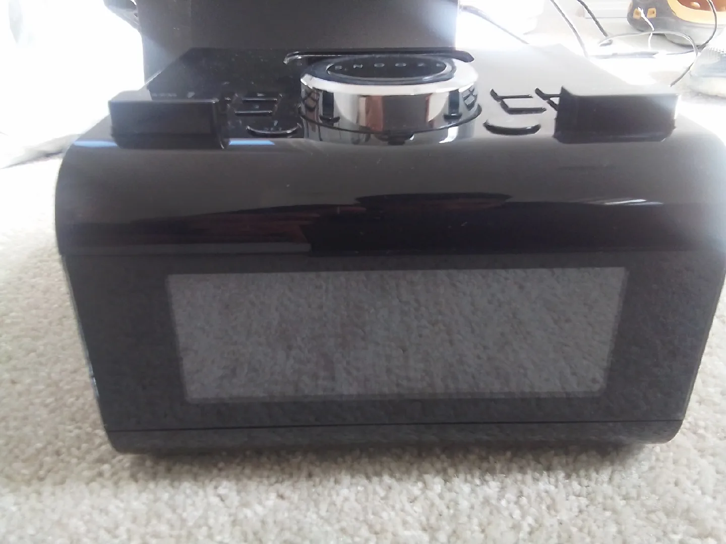 Brookstone Alarm Clock Radio iPod Dock - Black thumbnail