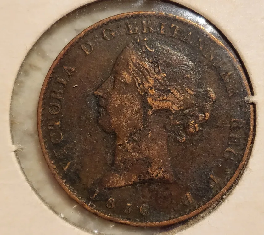 1856 Nova Scotia Half Copper Penny image indicator(2)