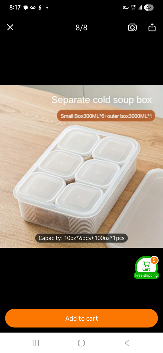 NEW 7 pc Food Storage Container Set