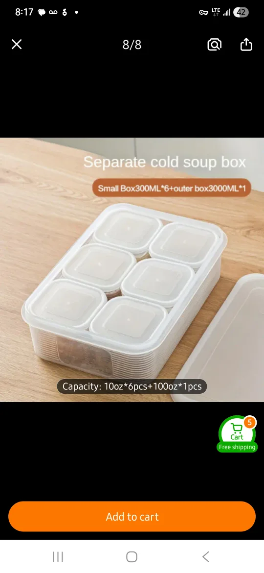 NEW 7 pc Food Storage Container Set thumbnail