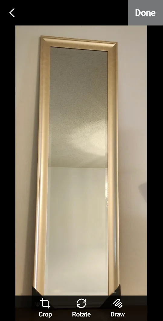 New Over The Door Mirror or Full Length Wite Hanging image indicator(9)