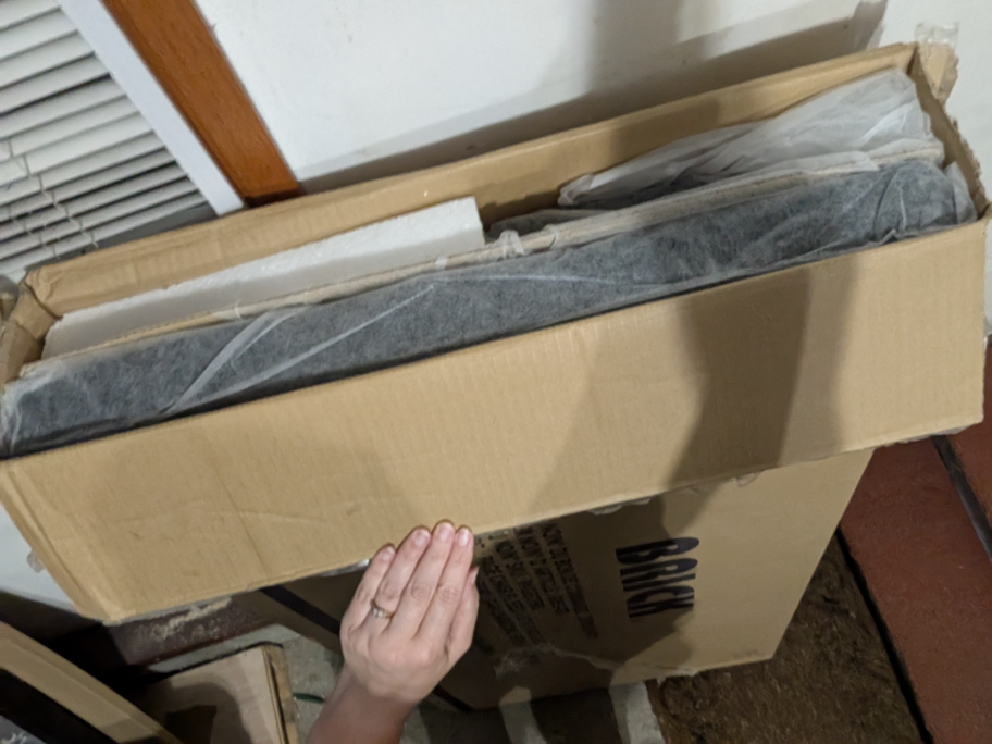 BNIB - Upholstered full size Bed frame - Charcoal Grey - photo 2