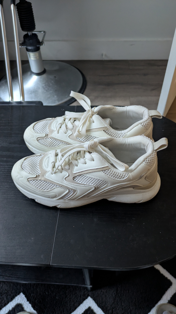 Beige Chunky Sneakers - Size 8 - photo 3