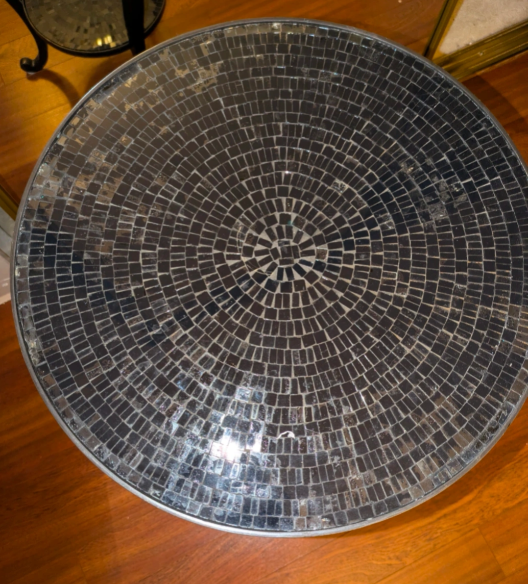 🥕 Designer Mosaic side table -Black