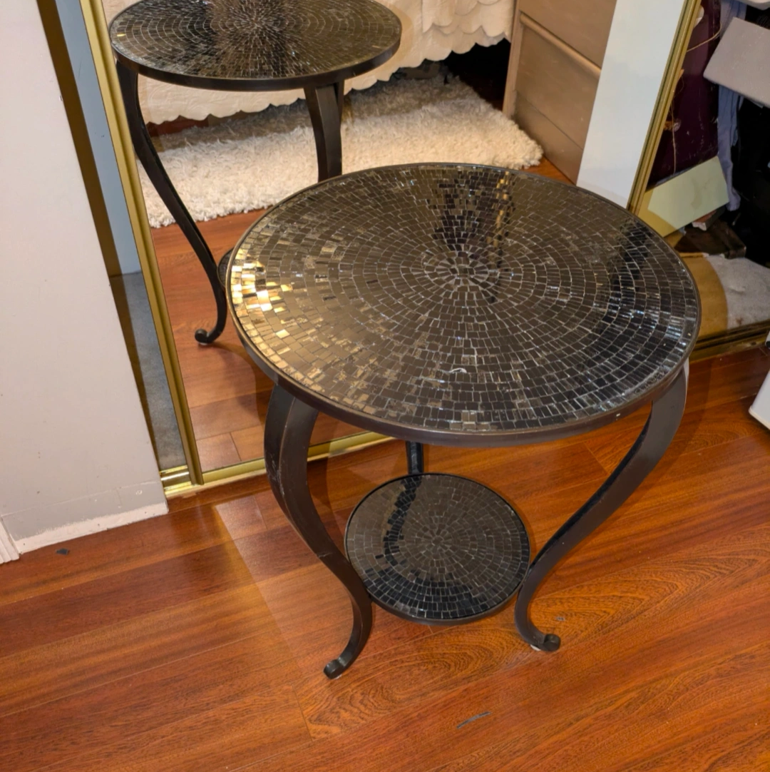 🥕 Designer Mosaic side table -Black - photo 2