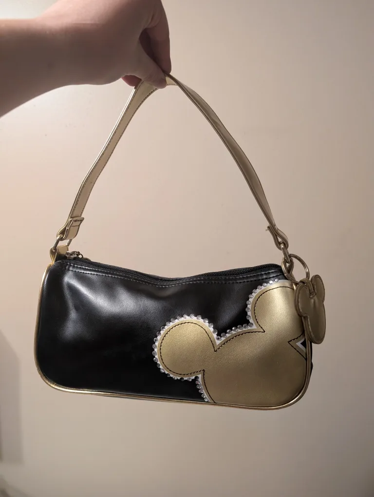 Mickey Mouse Black & Gold Shoulder Bag thumbnail