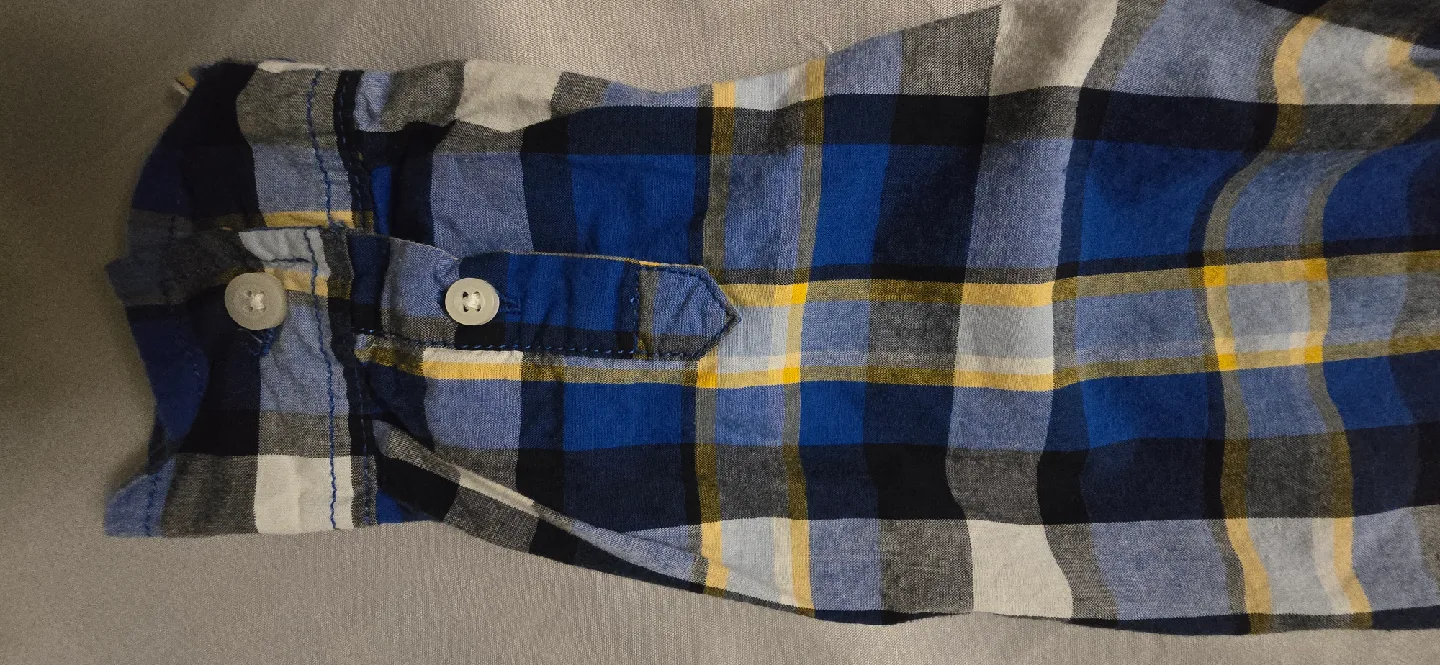 Boys Gymboree Dinotrux Plaid Button-Up Shirt! Size 7 / 8 image indicator(6)