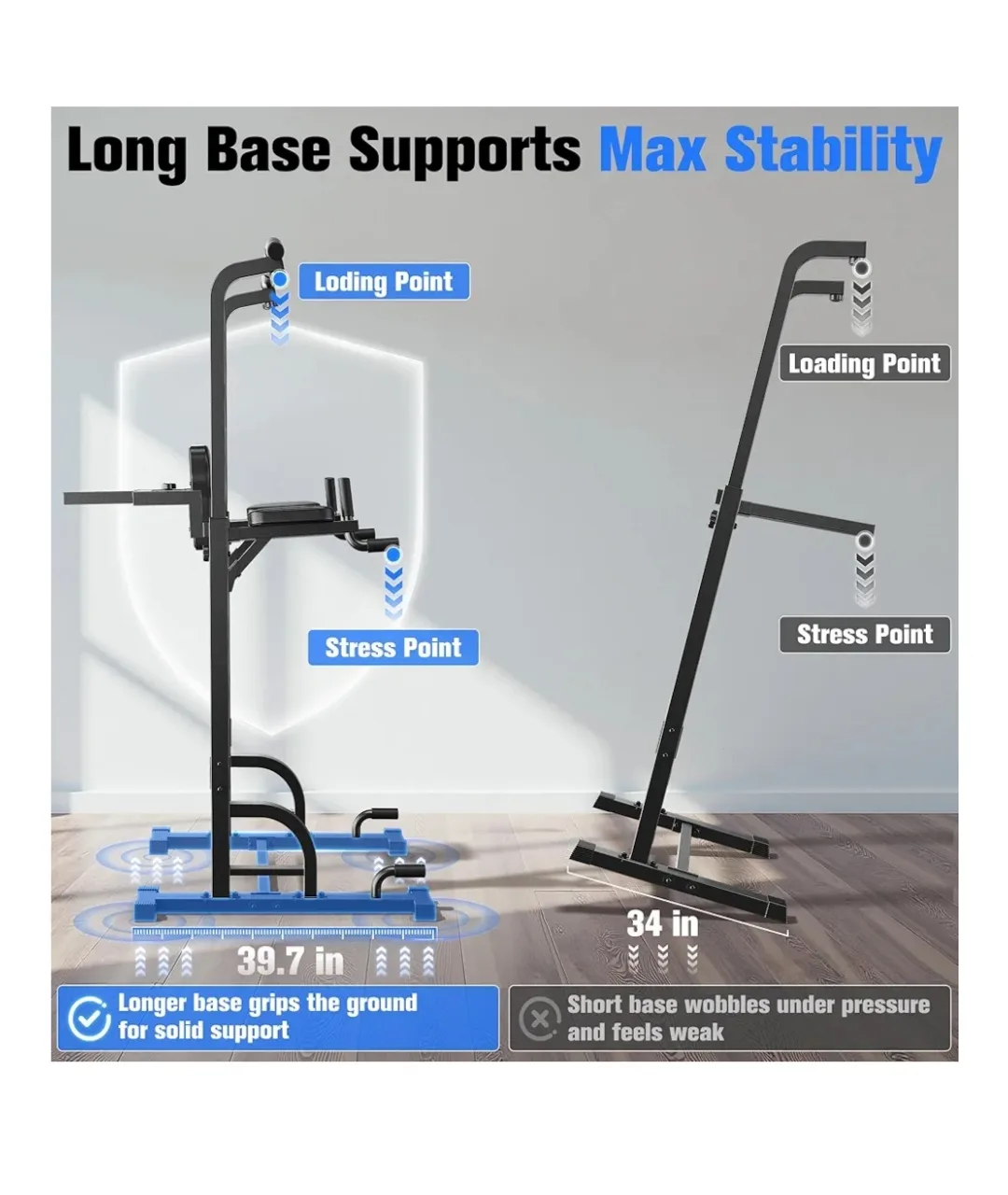 Pull Up & Dip Station - Home Gym Workout image indicator(8)