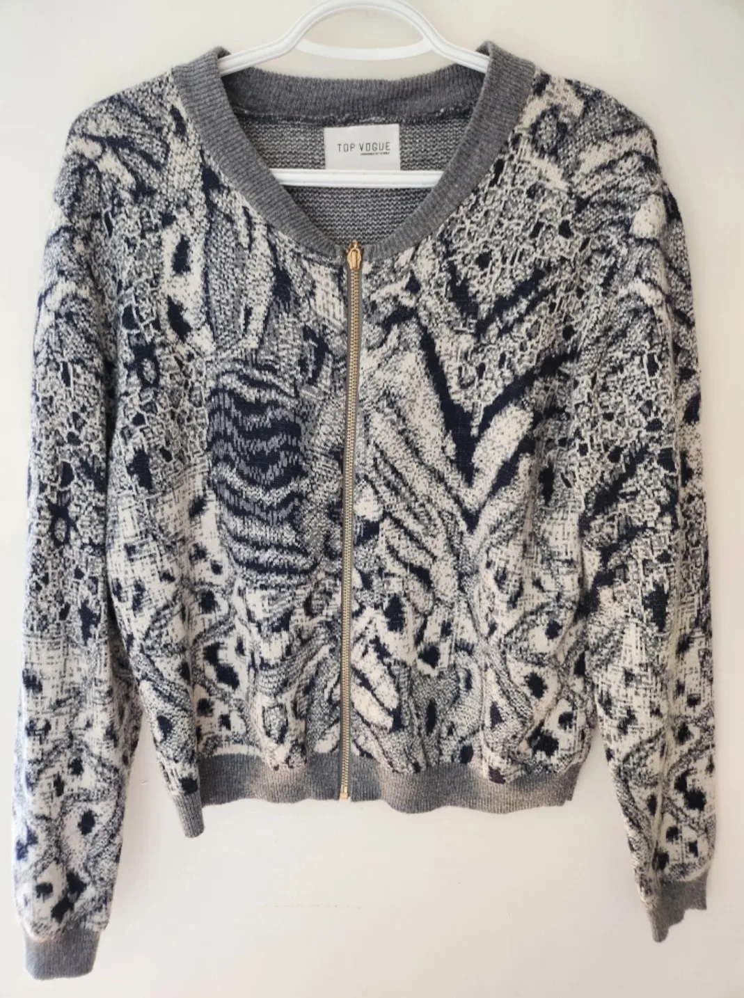 Top Vogue Zip-Up Cardigan - Size Small 🥕 thumbnail