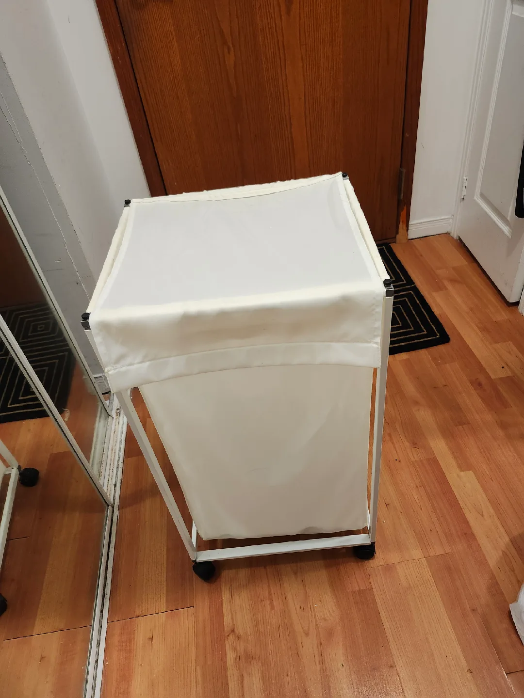 IKEA ENHET Laundry Bin with Casters - White thumbnail