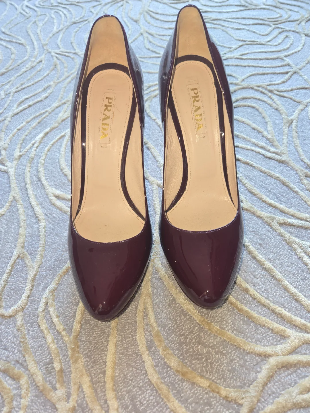 Prada Burgundy Patent Leather Pumps size 41 image indicator(2)