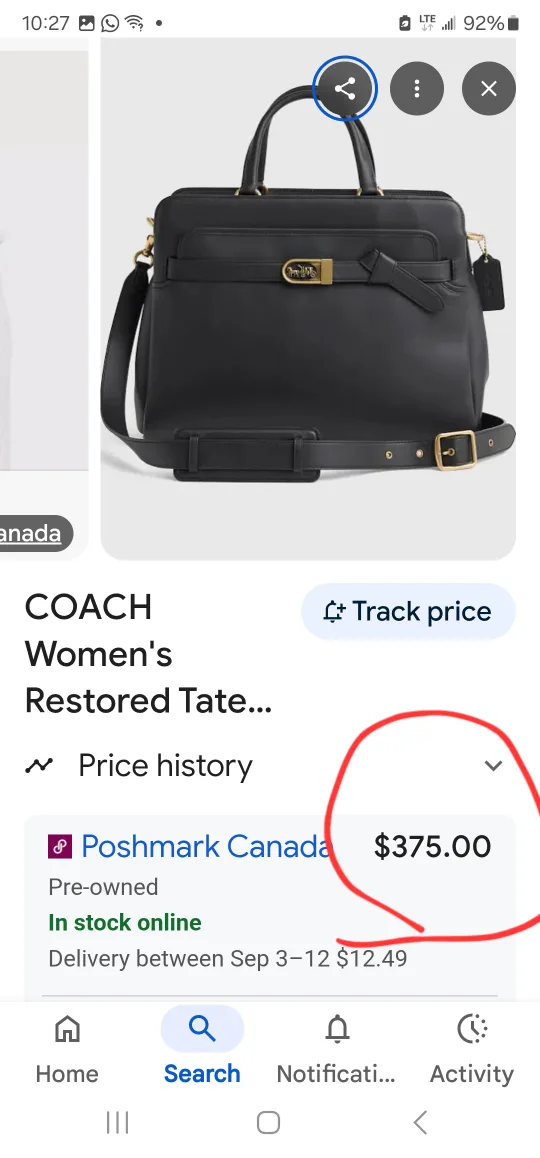 Coach Black Leather Crossbody Bag image indicator(8)