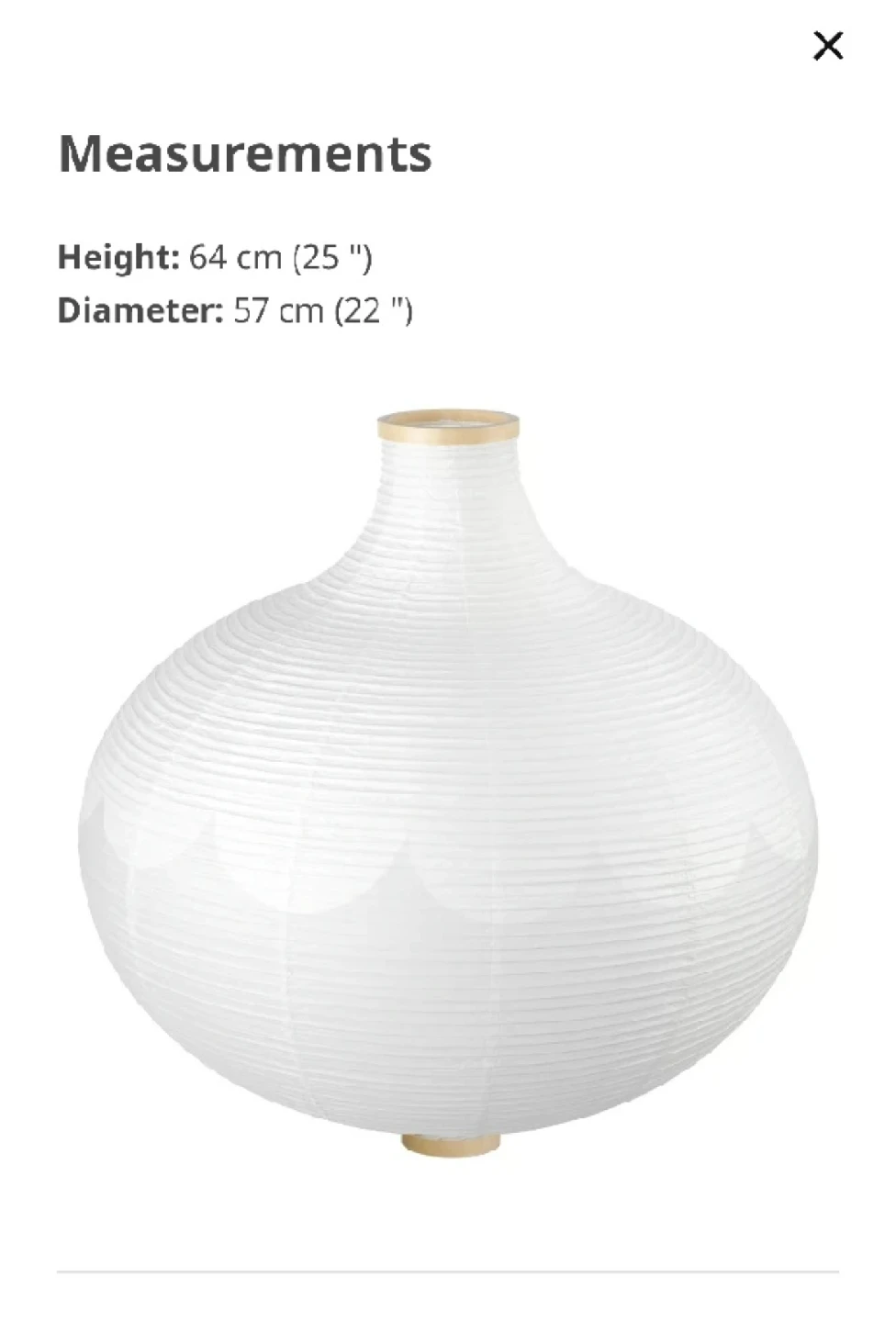 IKEA RISBYN Pendant Lamp Shade - photo 4