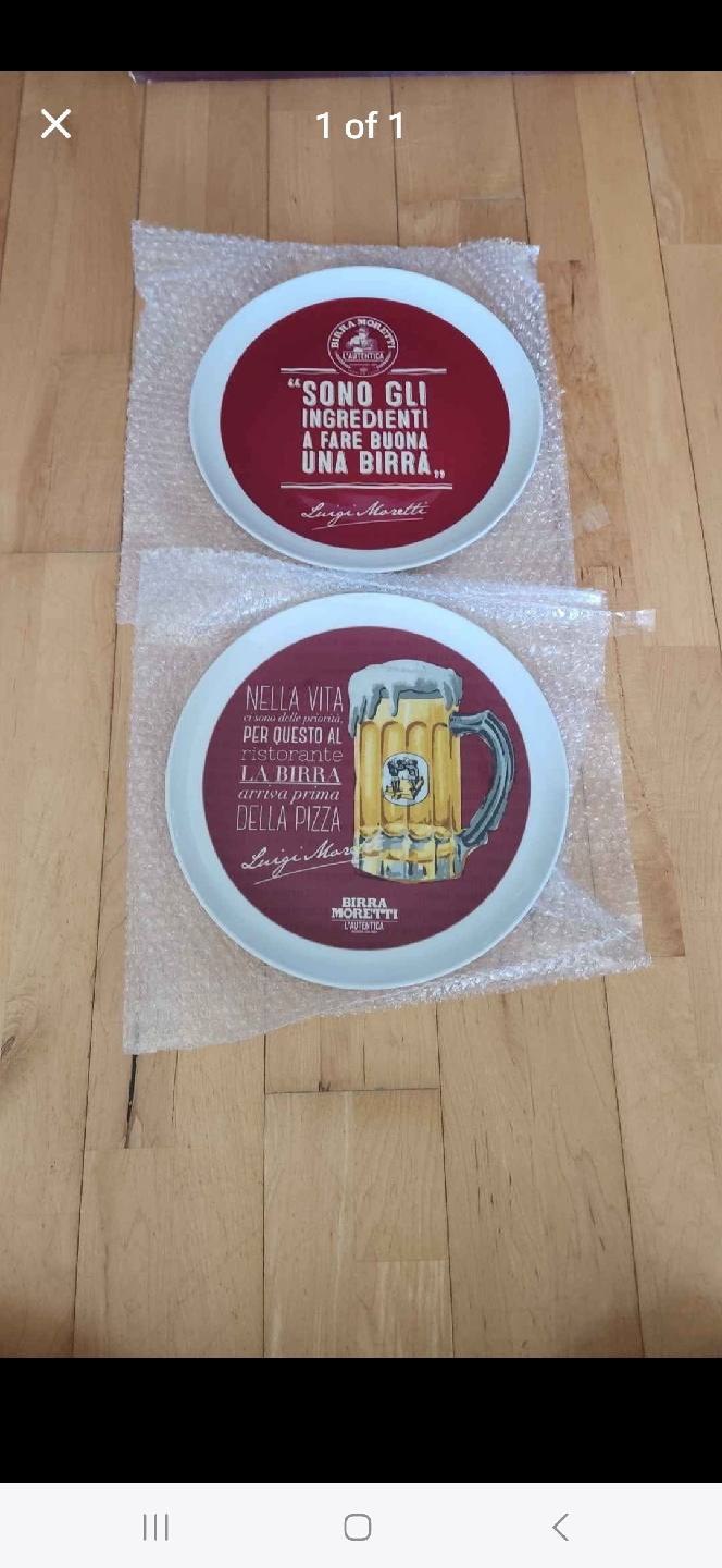 Dark Red Ceramic Round Plates (Brand New)