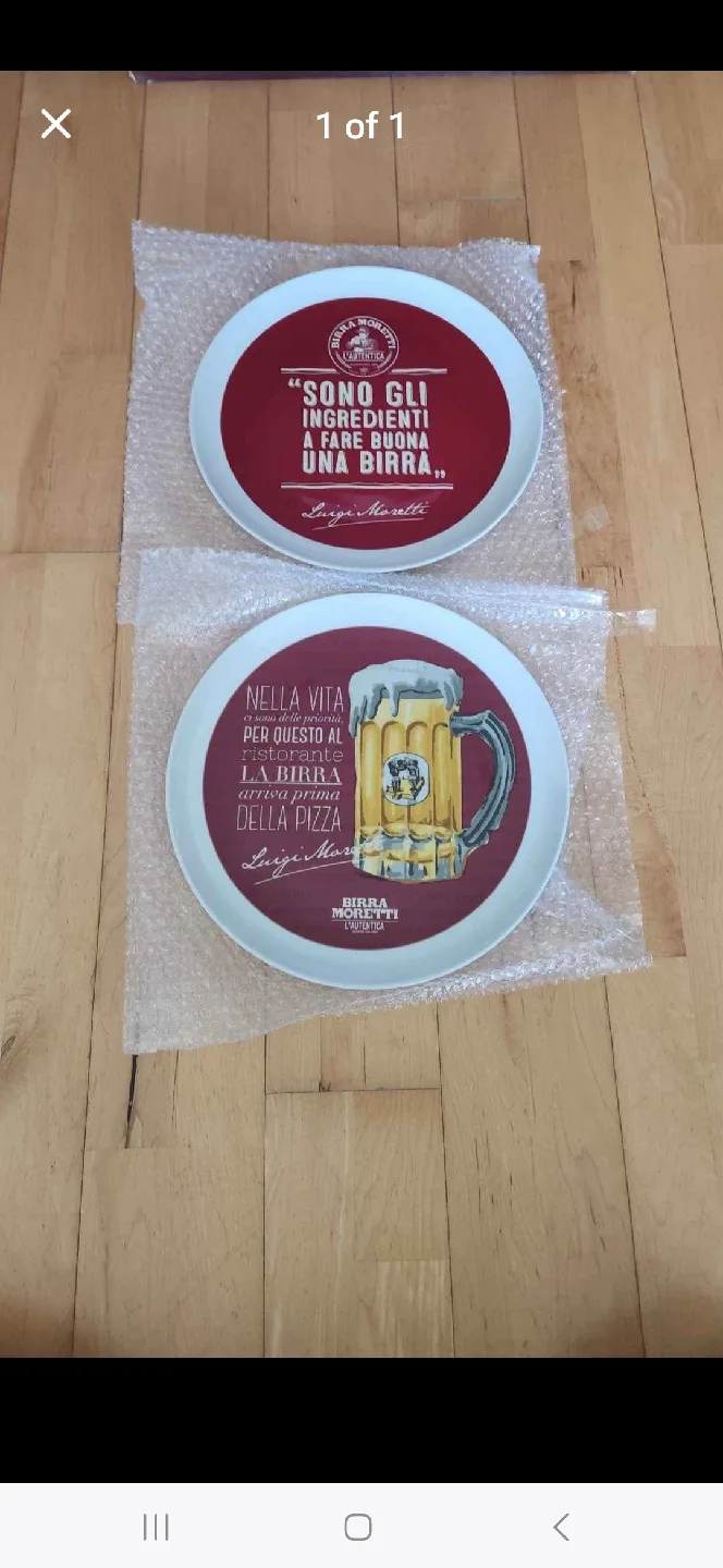Dark Red Ceramic Round Plates (Brand New) thumbnail