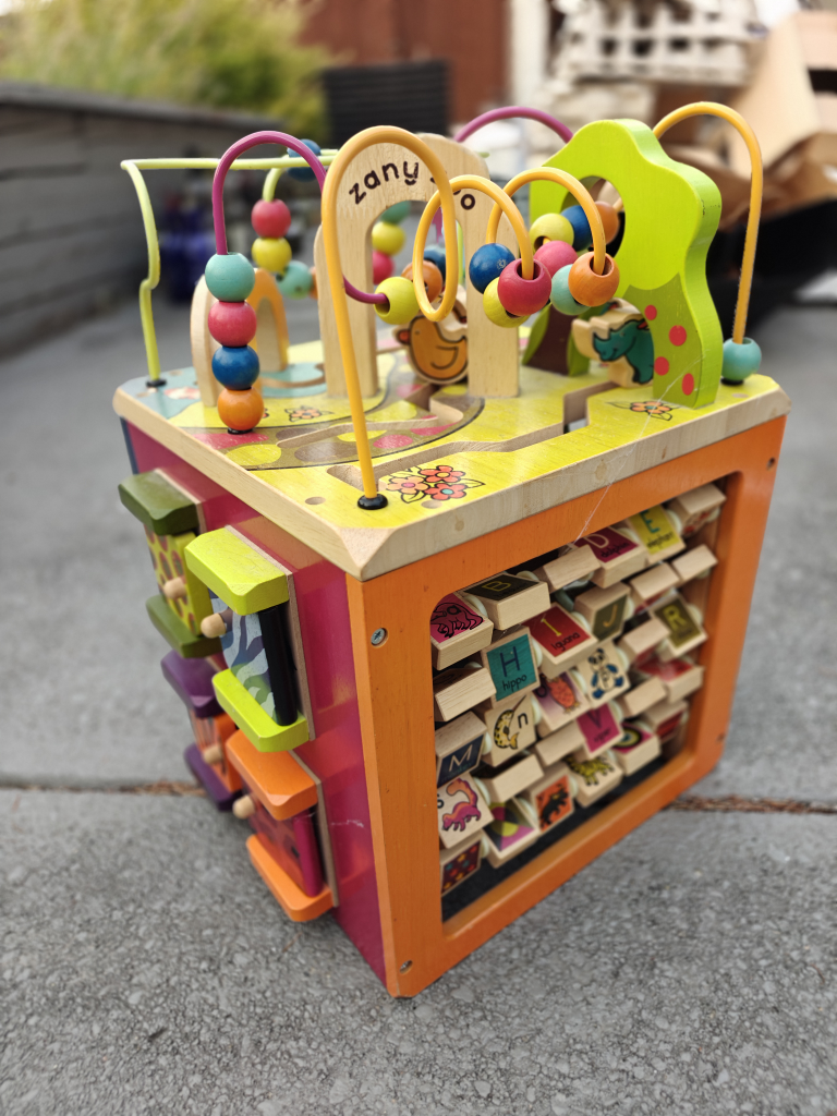 B. Toys Zany Zoo Wooden Activity Cube