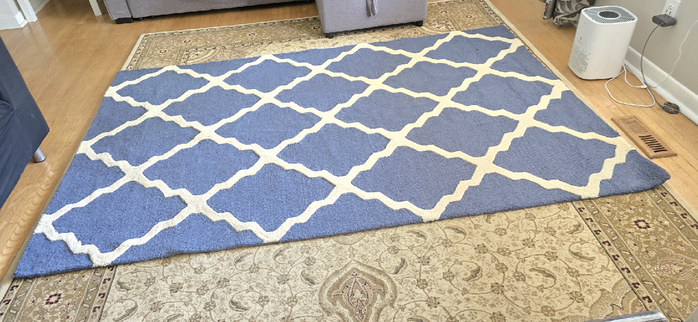 Varanas Blue Grey Rug (5ft x 8ft) - photo 2