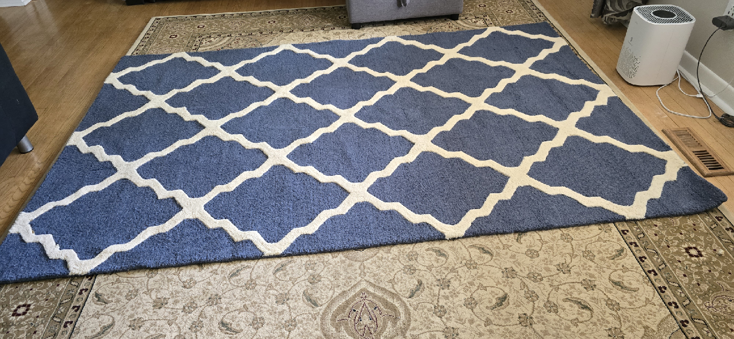 Varanas Blue Grey Rug (5ft x 8ft) - photo 3