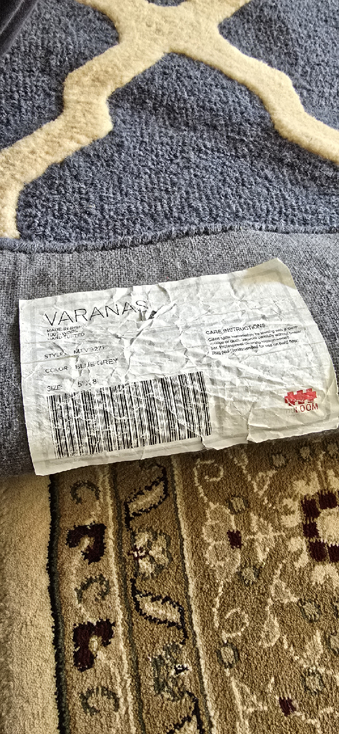 Varanas Blue Grey Rug (5ft x 8ft) - photo 4