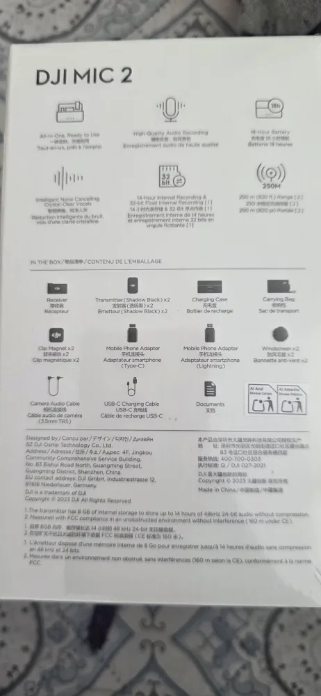 DJI Mic 2 (2 TX + 1 RX) Wireless Microphone thumbnail
