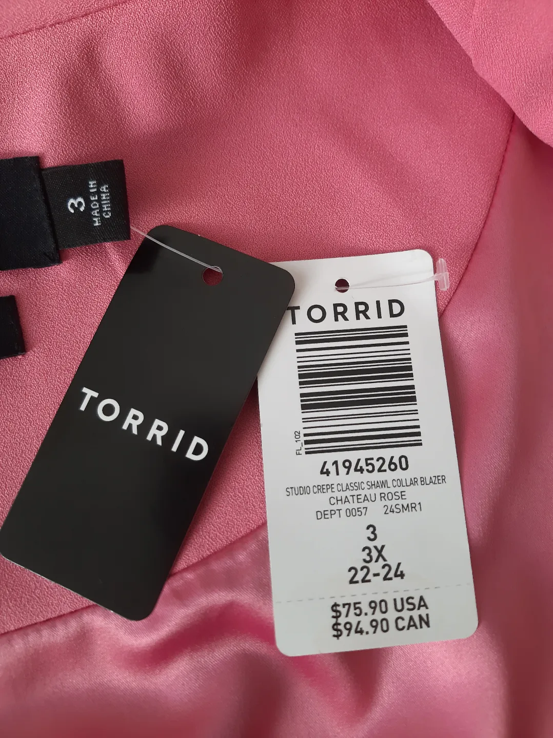 Studio by TORRID Pink Blazer - Size 3X image indicator(7)