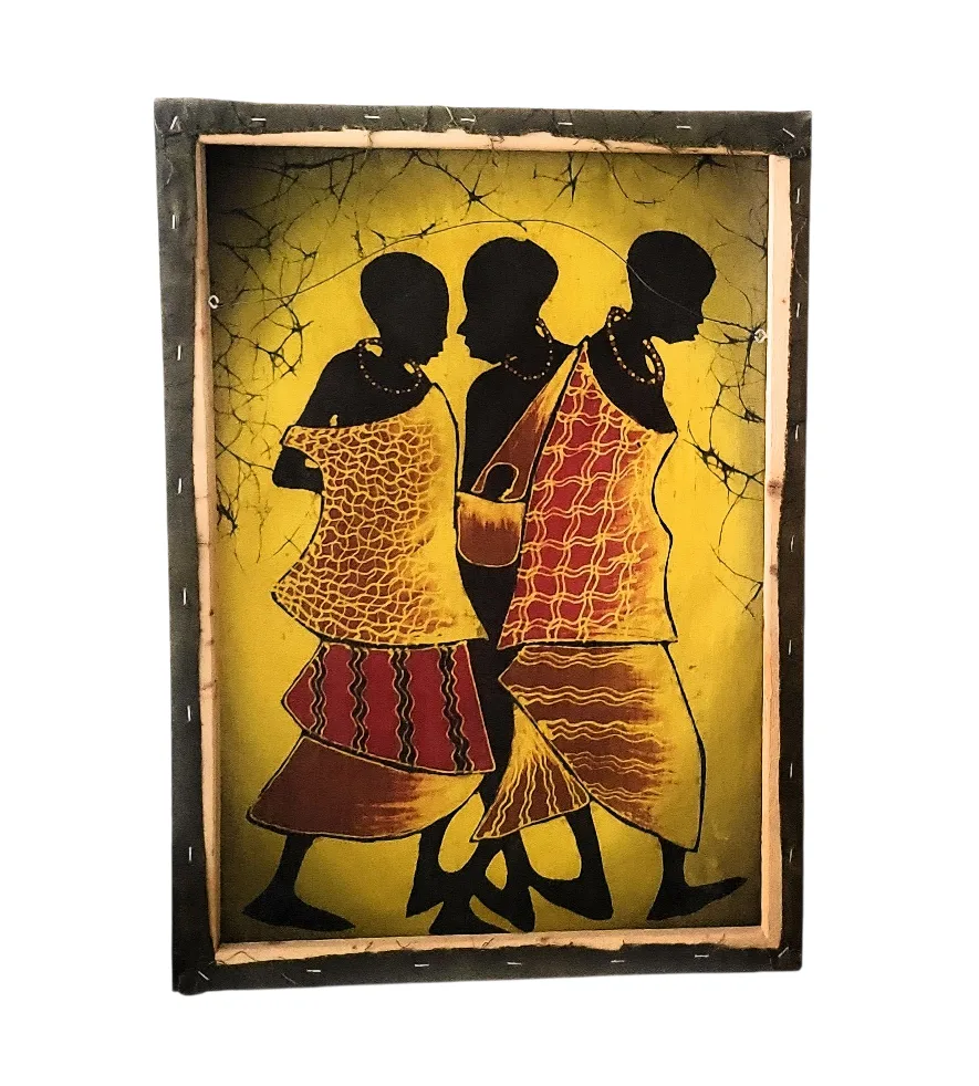 African Batik Art Painting. 18 x 25 inches image indicator(4)