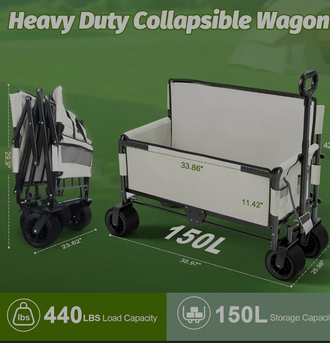 2-IN-1 Wagon Cart & 2 Person Seat in 1 image indicator(3)