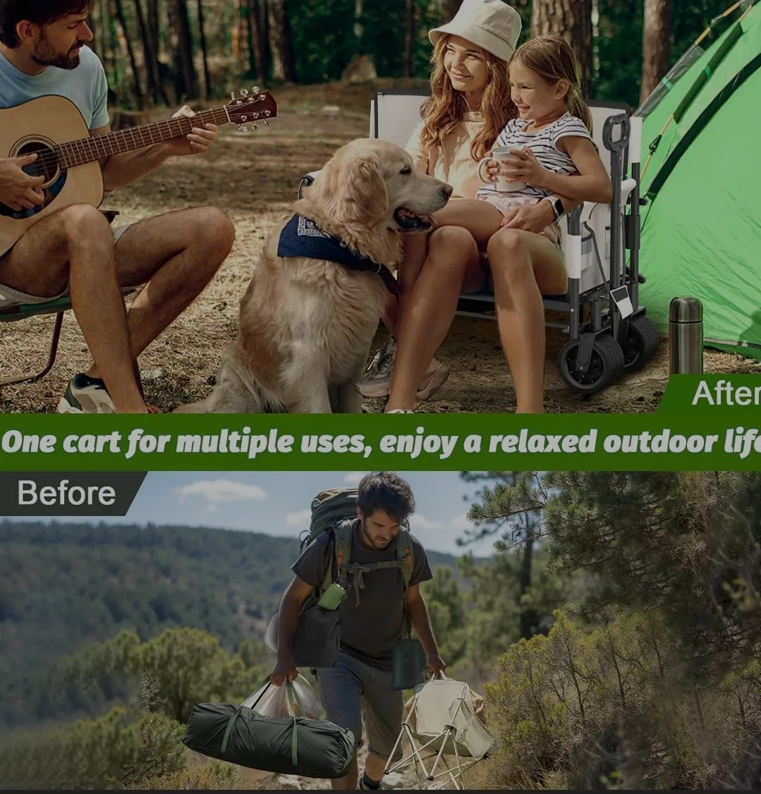 2-IN-1 Wagon Cart & 2 Person Seat in 1 image indicator(7)