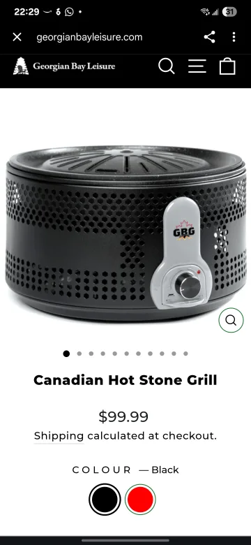 GBG Canadian Hot Stone Grill - Black image indicator(5)